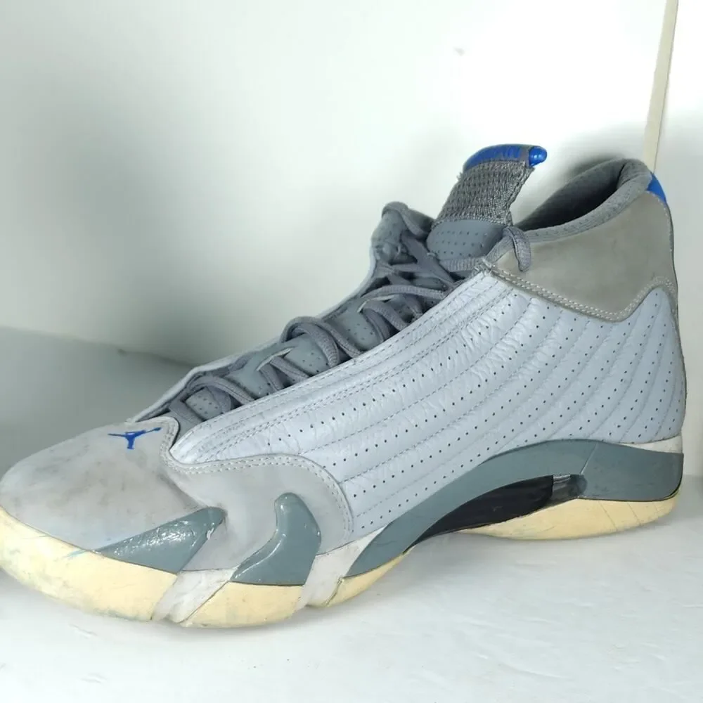 Nike Air Jordan 14 Retro Men's US13 Wolf Gray Suede Leather Athletic Sneakers